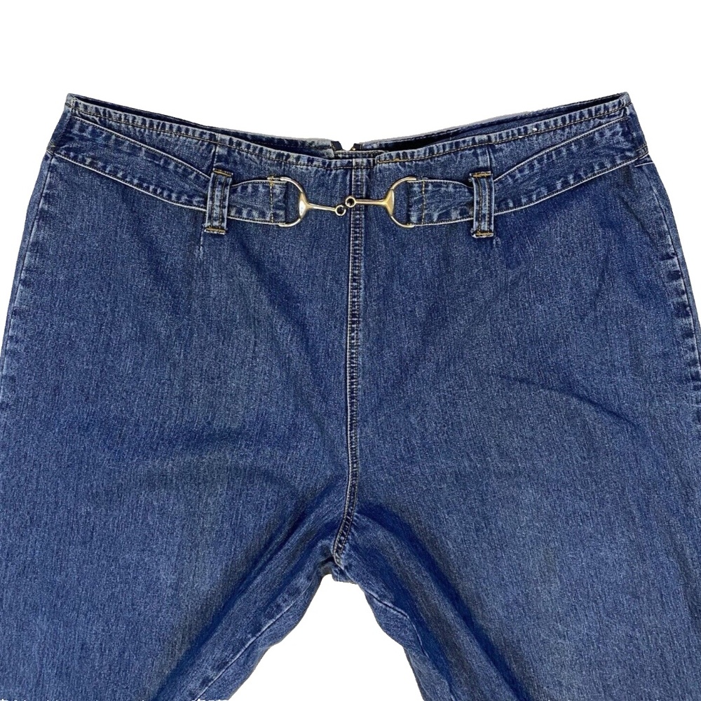Zana di Women Vintage Blue Jeans Plus Size 26 High Rise Belted Straight Leg NWT - Picture 11 of 16